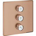 Vanne à encastrer GROHTHERM SMARTCONTROL angulaire, 3 fois warm sunset brossé GROHE