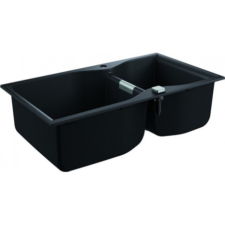 Evier K700 31658 2 bassin 900x500mm granit noir