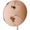 Mitigeur thermostatique de douche Atrio 24135 FMS pour 35600 2-Wege-Passage or rose vif