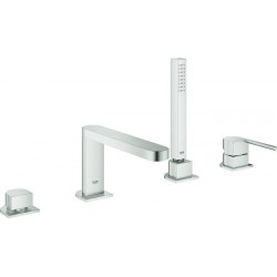 Mitigeur lavabo murale 4 trous PLUS acier