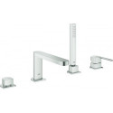 Mitigeur lavabo murale 4 trous PLUS acier
