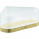 Etagère de douche d'angle SELECTION avec support or brillant brossé