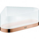 Etagère de douche d'angle SELECTION avec support or rose vif