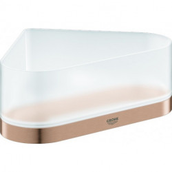 Etagère de douche d'angle SELECTION avec support or rose vif brossé