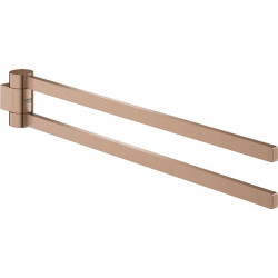 Porte-serviettes GROHE SELECTION 400 noir 2 bras or rose vif brossé
