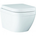 WC suspendu à fond creux Euro Ceramique 39693 couvercle Soft Close blanc alpin