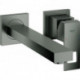 Mitigeur lavabo 2 trous EUROCUBE Wd-mon saillie 231mm graphite dur brossé