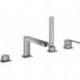 Mitigeur lavabo murale 4 trous PLUS graphite dur brossé