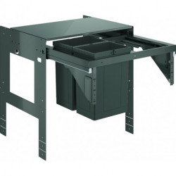 Système de séparation des déchets 40981 60c avec 2 parties 2 x 8 l