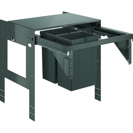Système de séparation des déchets 40981 60c avec 2 parties 2 x 8 l