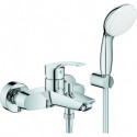 Robinet de baignoire monocommande EUROSMART avec Ensemble de douche chromé