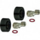 Raccord en S Grohe 1/2 poucex3/4 pouce 7.5mm verst graphite dur brossé