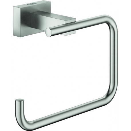 Porte-rouleau WC Grohe ESSENTIALS CUBE sans couvercle acier