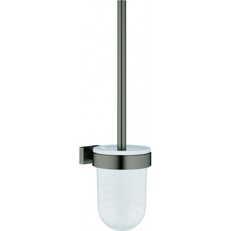 Ensemble de brosse de toilette ESSENTIALS CUBE Wd-mon Glas/Metal ha graphite brossé