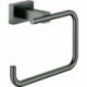 Porte-rouleau WC Grohe ESSENTIALS CUBE sans couvercle graphite dur brossé
