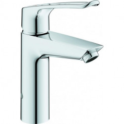 Mitigeur lavabo EUROSMART M-Size plus ouvert Levier anti brulure chromé