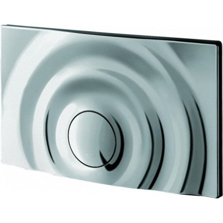 Plaque Grohe et bouton poussoir pour plaque de recouvrement Surf G chr