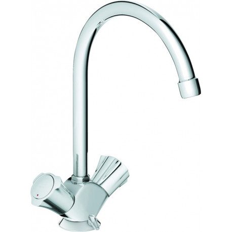 Mitigeur d'évier monotrou Grohe COSTA DN 15 ND f off chauffe-eau chr