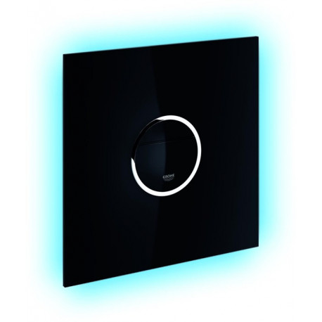 Plaque de protection Grohe ONDUS DIGITEC LIGHT a verre de sécurité 200x200mm Velours noir