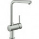 Mitigeur d'évier Minta bec en L graphite dur GROHE