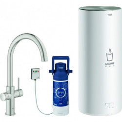 Robinet RED DUO avec Boiler L-Size. C-sortie acier