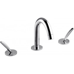 Mélongeur lavabo 3 trou savec tirette et vidage chroméé