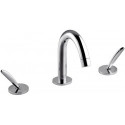 Mélongeur lavabo 3 trou savec tirette et vidage chroméé