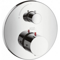 Set de finition pour mitigeur thermostatique encastré av robinet d'arrêt chroméé