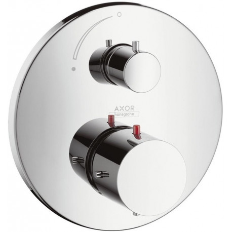 Set de finition pour mitigeur thermostatique encastré av robinet d'arrêt chroméé