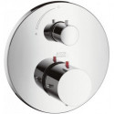 Set de finition pour mitigeur thermostatique encastré av robinet d'arrêt chroméé