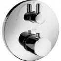 Set finition pour mitigeur thermostatique encastré,avec robinet d'arrêt, chromé 