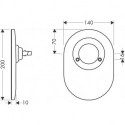 Set de conversion mitigeur de douche à encastrer chrome HANSGROHE