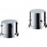 Set finition therm 2 trou s montage sur bord baignoire ou plage carrelage chroméé