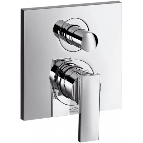 Mitigeur bain-douche AXOR CITTERIO à encastrer, avec couvercle de sécurité chromé intégré HANSGROHE