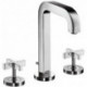 Mél lavabo 170 3 trou s Poignées Croisillons bec 140 mm av tirette et vidage chromé 