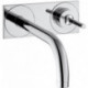 mitigeur lavabo encastré mural, bec 165mm, bonde à écoulement libre chroméé