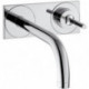 mitigeur lavabo encastré mural, bec 225mm, bonde à écoulement libre chroméé