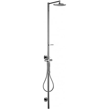 Barre de douche thermostatiqueavec tête de douche galette Ø 240 mm chroméé