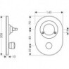 Kit de conversion HG Mélangeur de bain UP Espacement des trous 80mm steel-optik