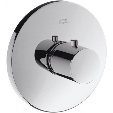 Set de finition pour mitigeur thermostatique encastré haut débit chroméé