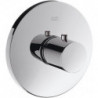 Set de finition pour mitigeur thermostatique encastré haut débit chroméé