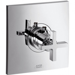 Set de finition therm encastré haut débit poignée croisillon chroméé