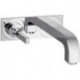 mitigeur lavabo encastréavec plaque et bec 165 mm, bonde à écoul. libre chromé 