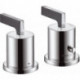 Set fin therm 2 trou s montage bord baignoire ou plage carrelage poign man chroméé