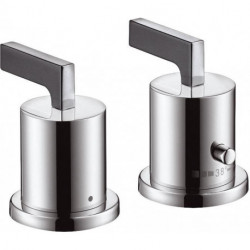 Set fin therm 2 trou s montage bord baignoire ou plage carrelage poign man chroméé