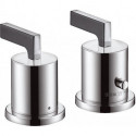 Set fin therm 2 trou s montage bord baignoire ou plage carrelage poign man chroméé