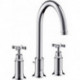 Mélongeur lavabo 3 trou savec tirette et vidage chroméé