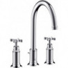 Mélongeur lavabo 3 trou savec tirette et vidage chroméé