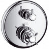 Set de finition avec therm encastréavec robinet d'arrêt et inverseur, chroméé