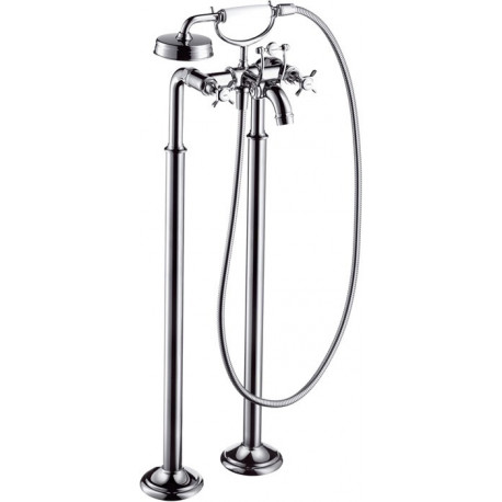 Mélongeur bain/douche à pont chroméé